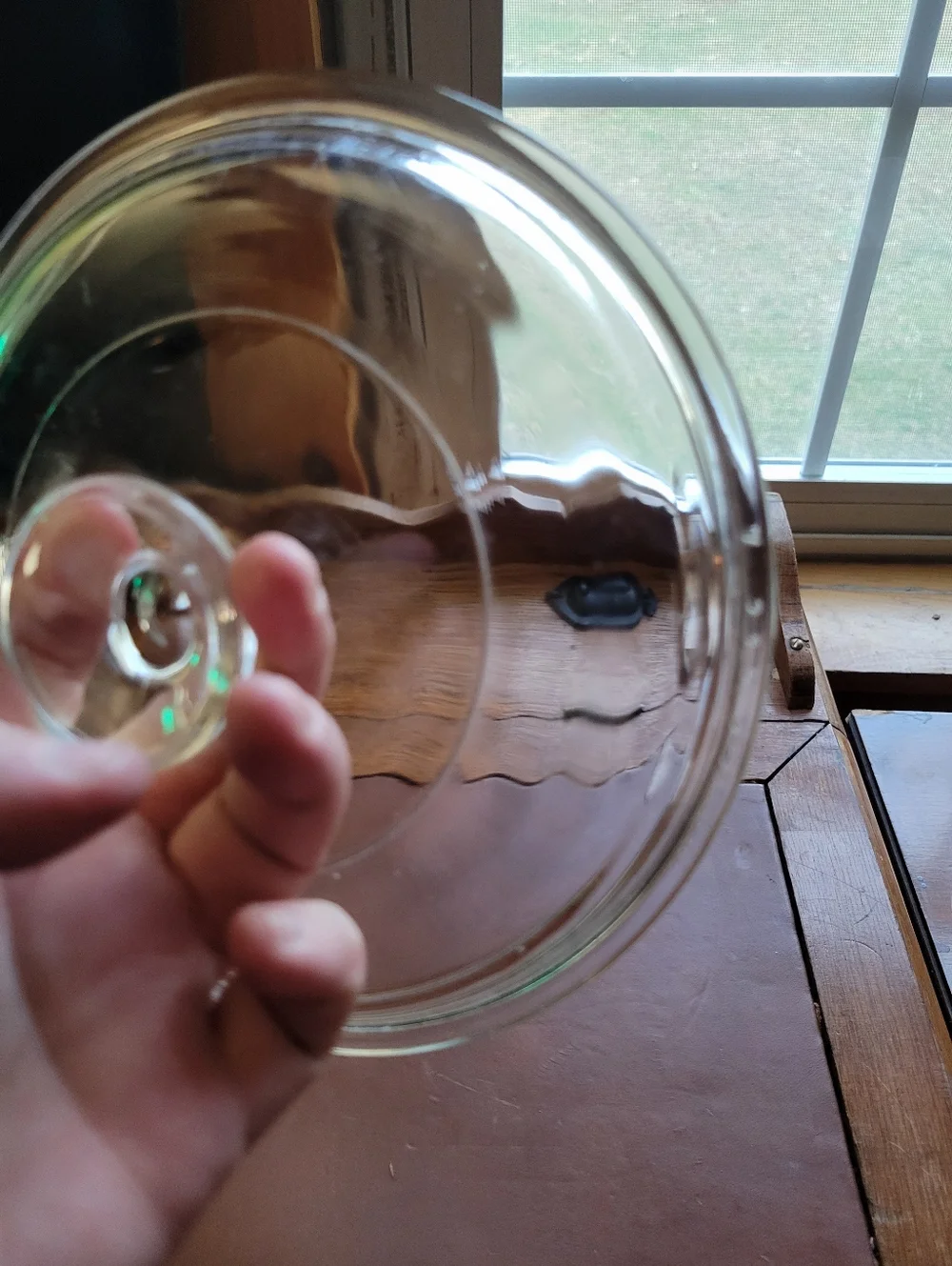 Pyrex Round Clear Glass G-5-C Corning Ware Replacement Lid Round Knob 7 Inch